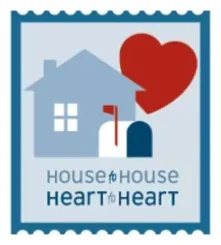 House to House – Heart to Heart stamp logo
